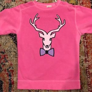Pink Jadelynn Brooke sweatshirt with deer on front